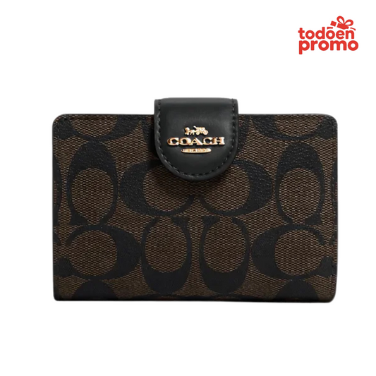 Billetera COACH -  negro - marrón (Brown - Black)