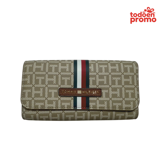 Billetera Tommy Hilfiger Beige Grande | Original USA