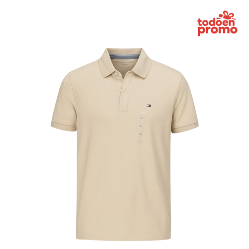 Polo TOMMY HILFIGER Beige Talla L - Varón| ORIGINAL DE USA